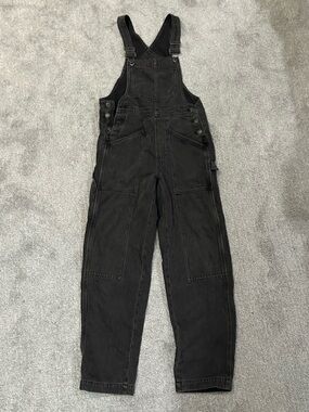 NWT XS Madewell Charcoal Black Denim Overalls